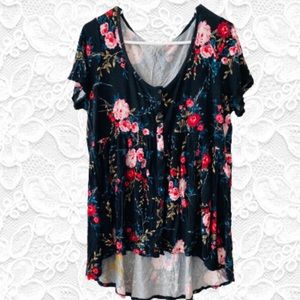 Torrid floral babydoll top